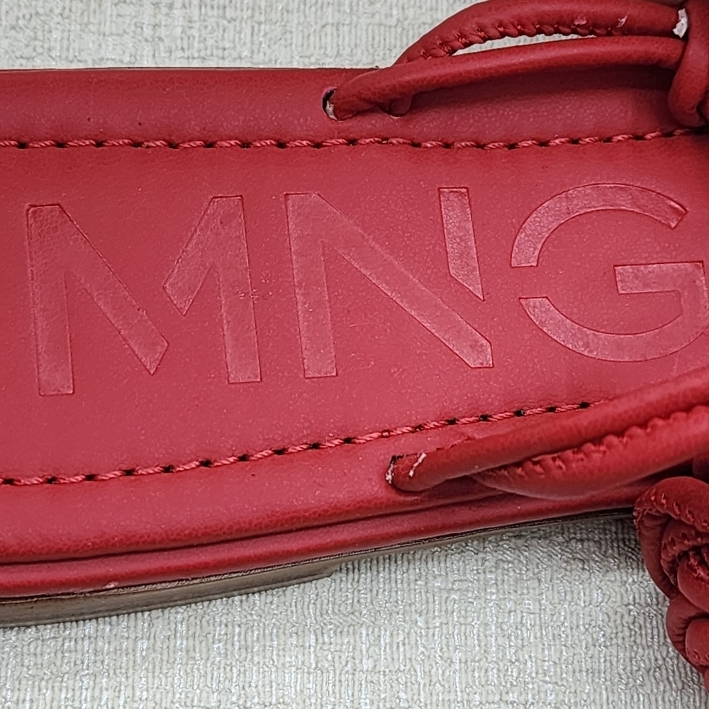 Mango Women's Cross Strips Red Sandal - US 9.5 - Picture 5 of 8